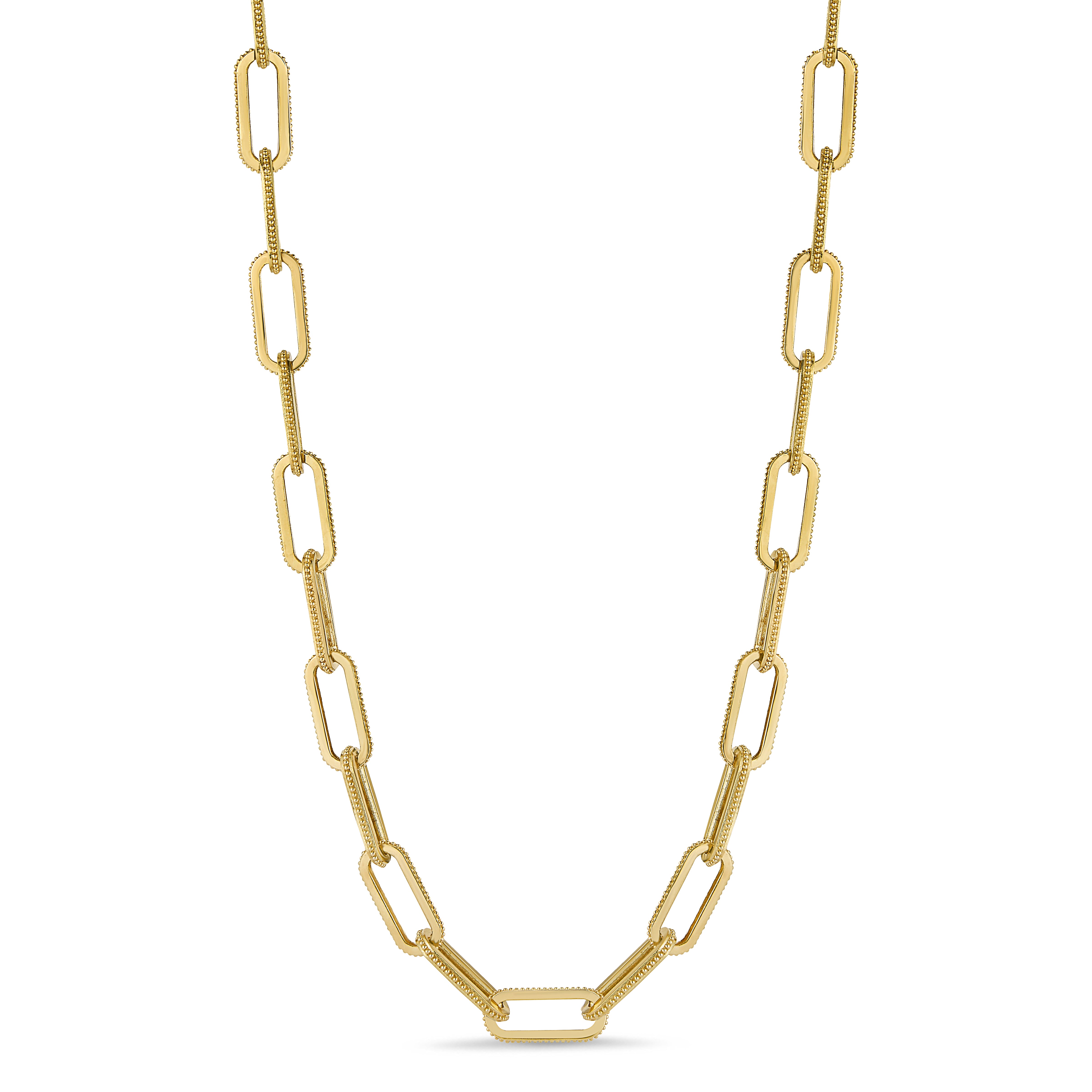 Large Rectangular Link Necklace