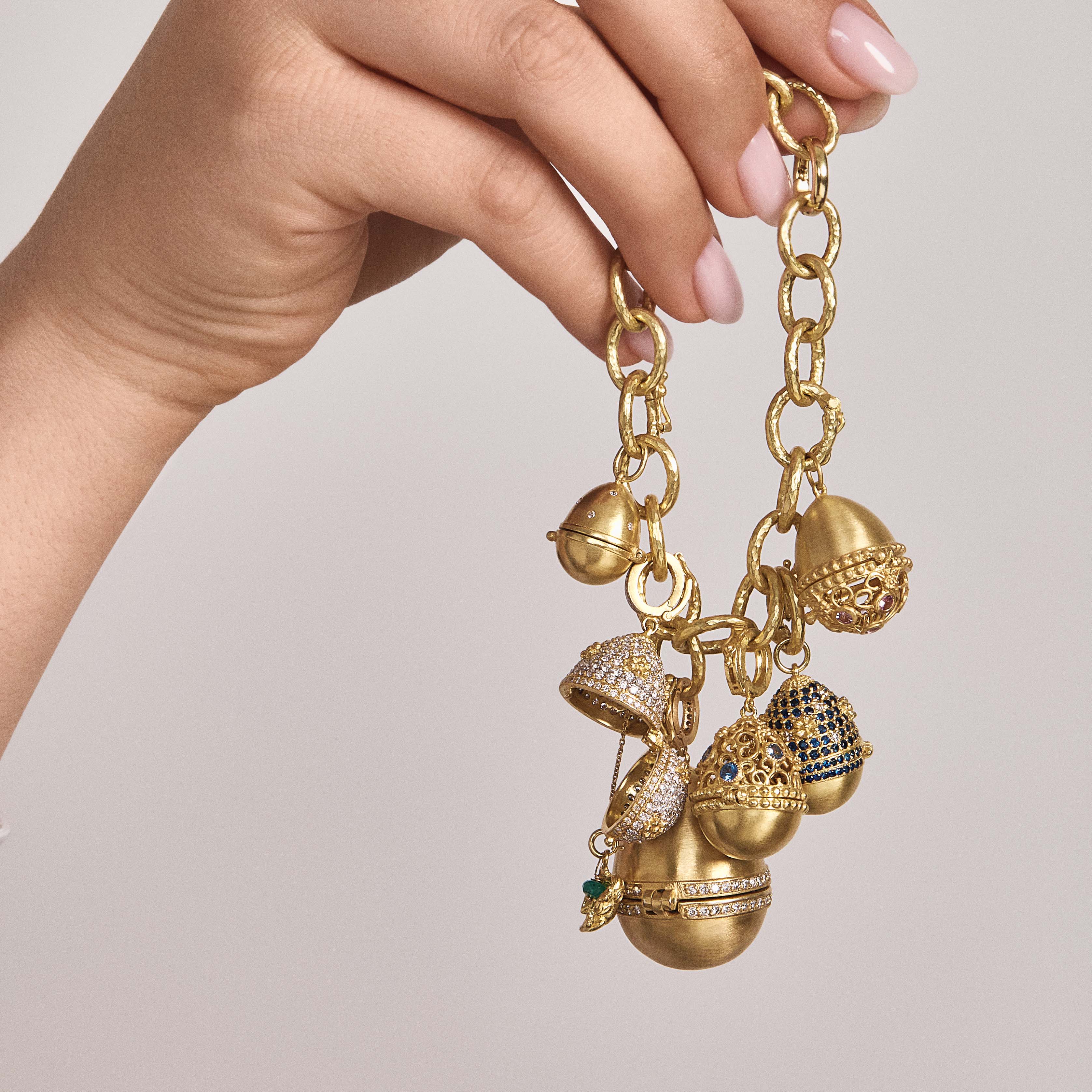 Gold Diamond Egg Locket