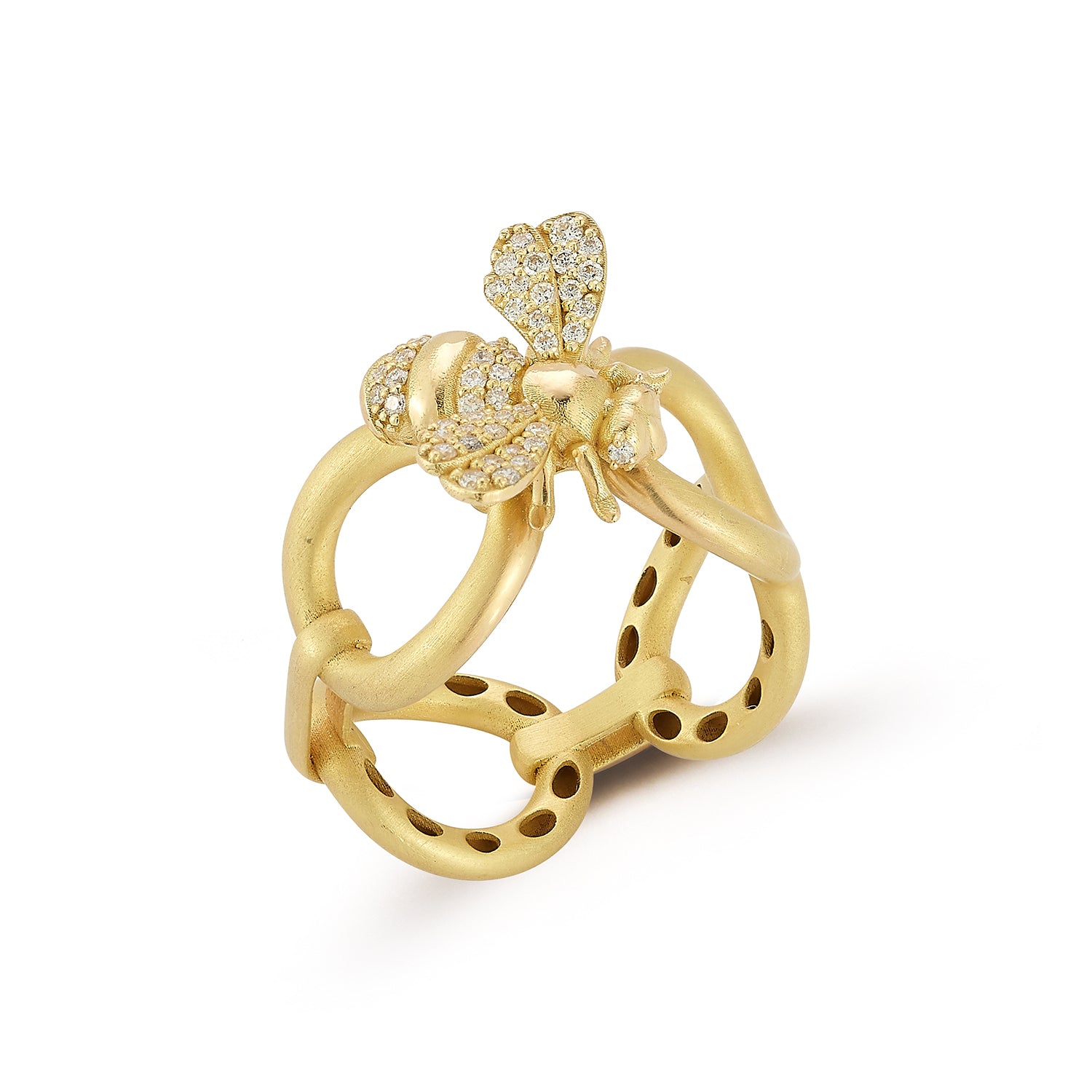 'Queen' Bee Diamond Link Ring