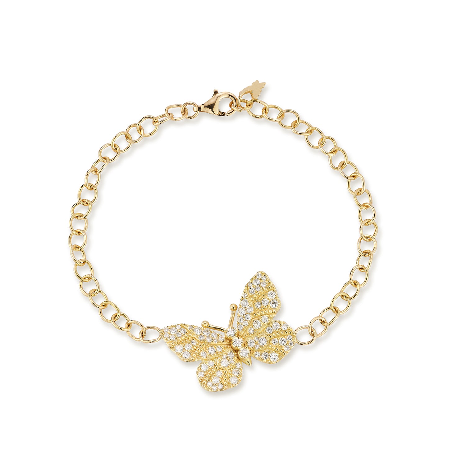 Medium Diamond Butterfly Station Bracelet