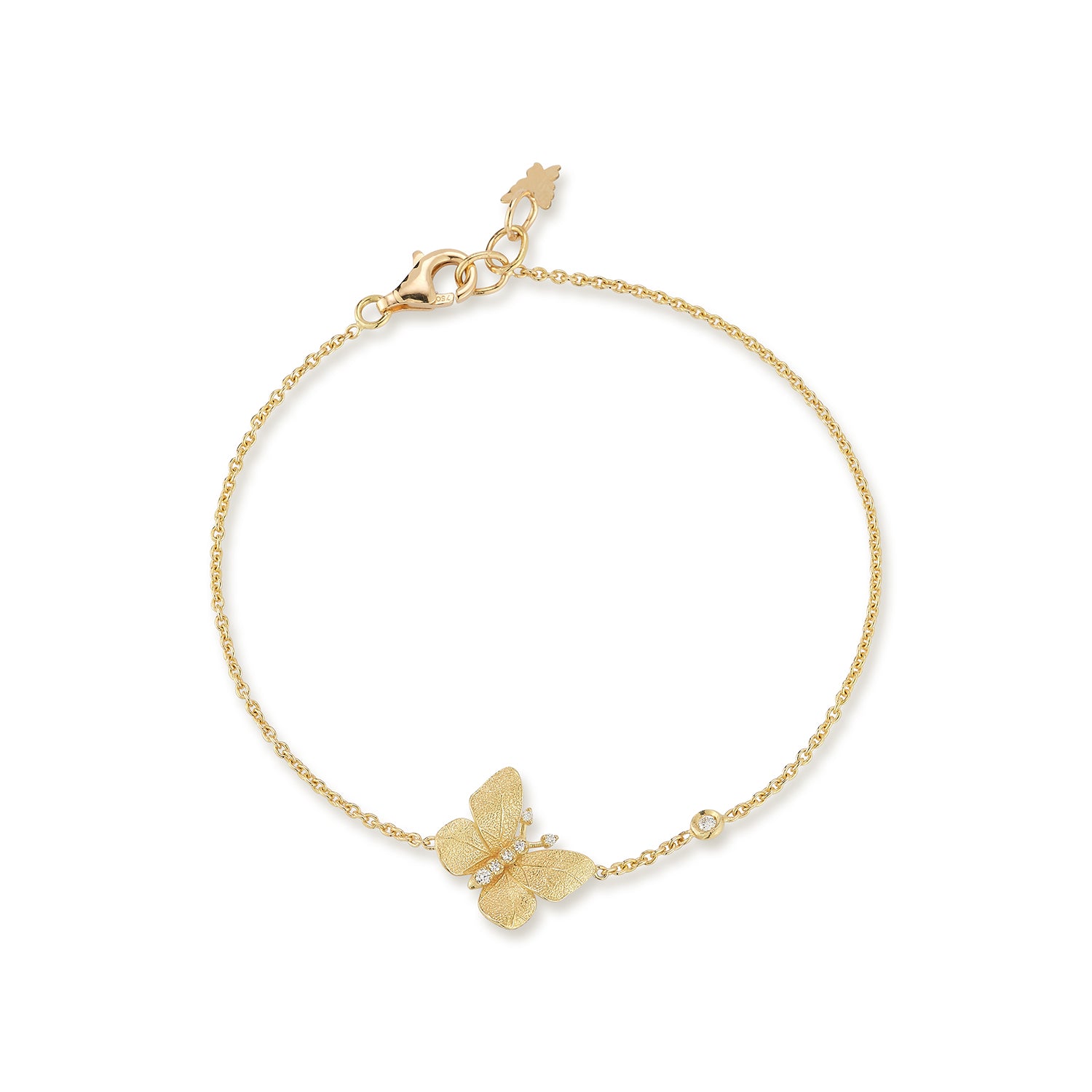 Small Gold Butterfly Station Bracelet
