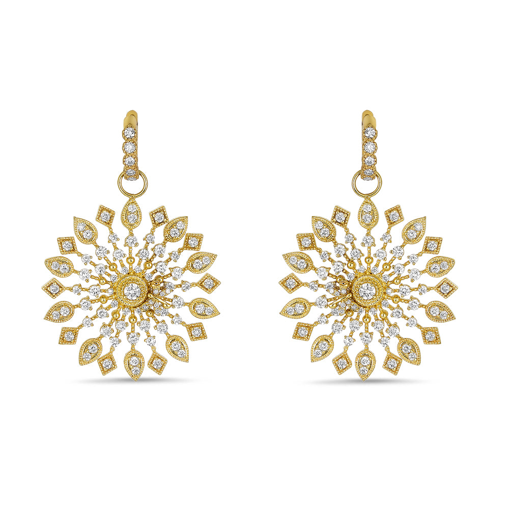 Medium Sunburst Diamond Earrings