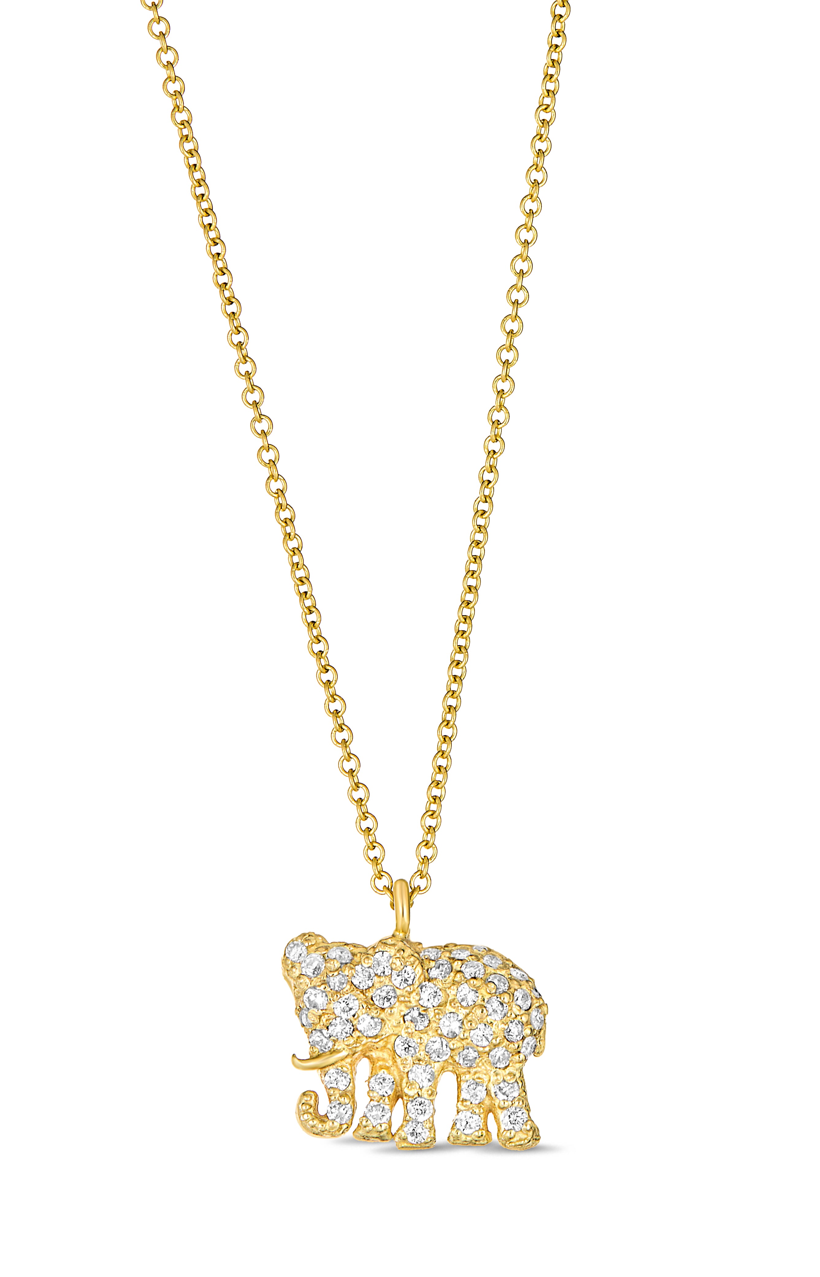 Mini Elephant Diamond Necklace