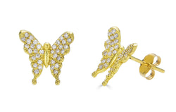 Medium Butterfly Diamond Earrings