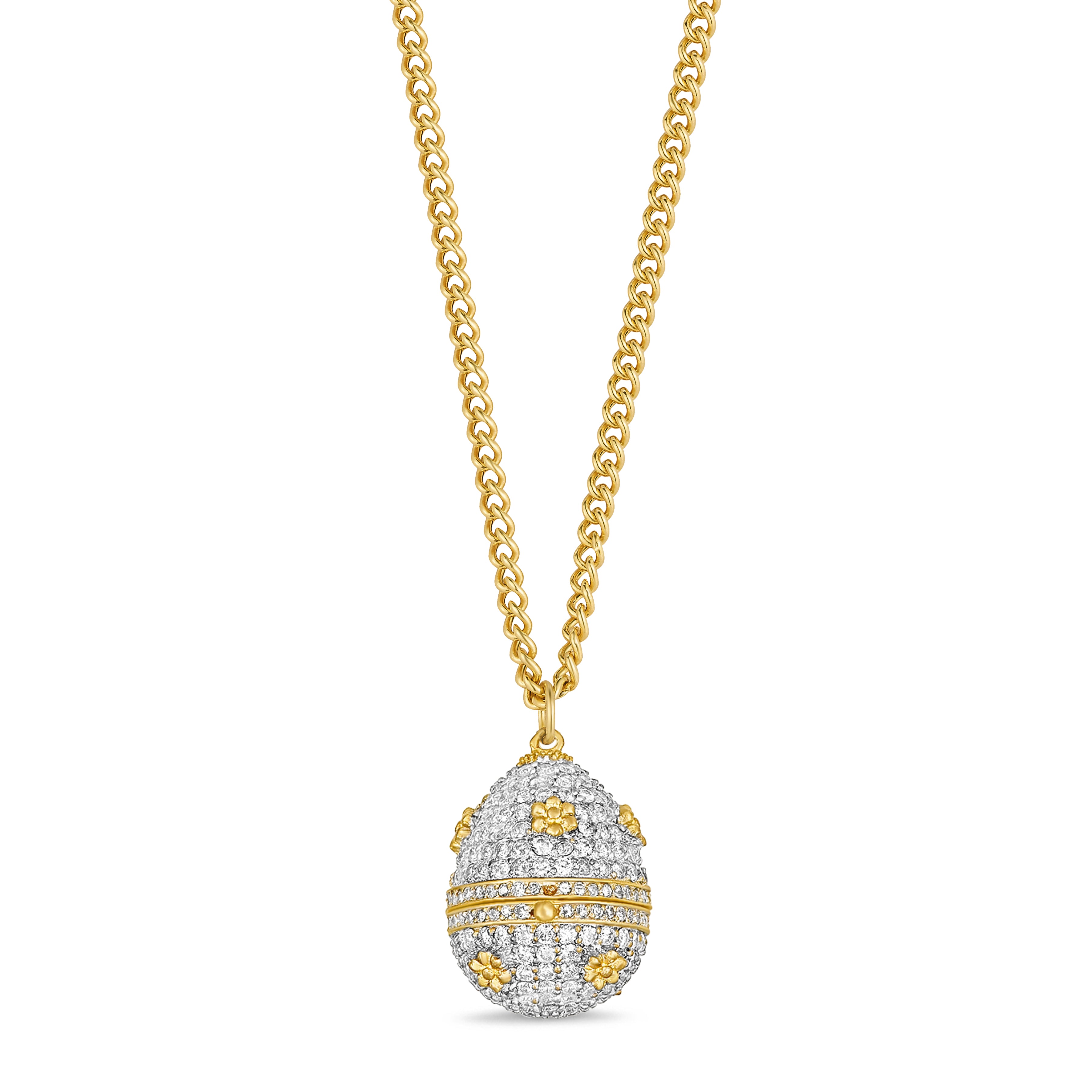 Floral Diamond Egg Locket