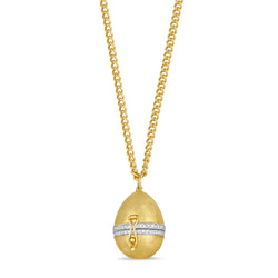 Gold Egg Diamond Locket