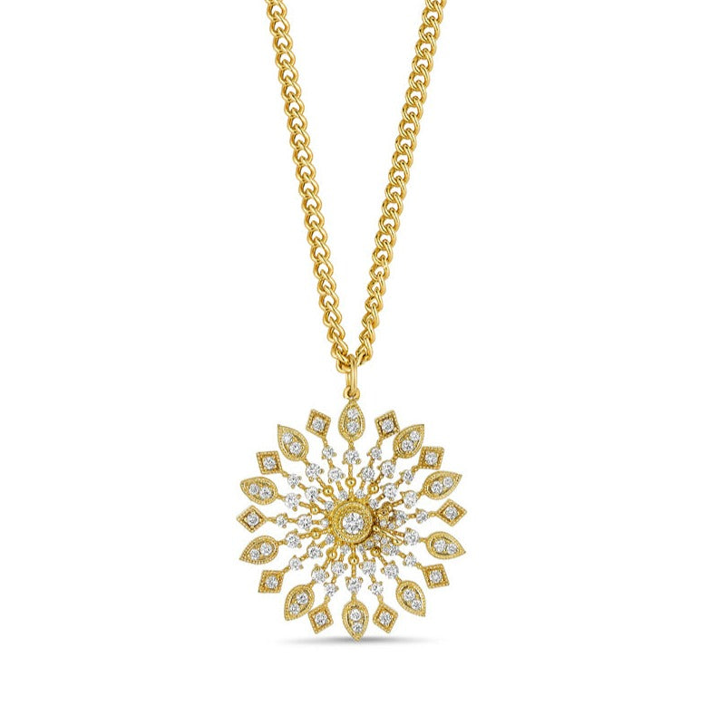 Medium Sunburst Diamond Necklace