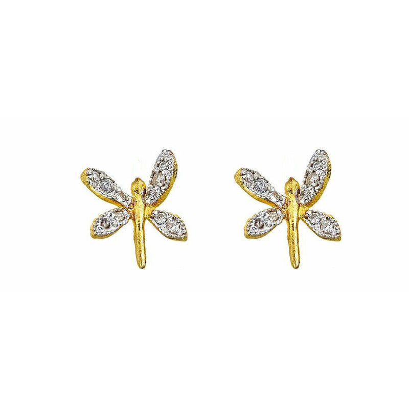 Small Dragonfly Diamond Earrings