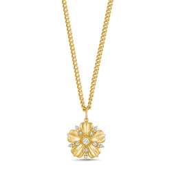 Diamond Large Flower Necklace