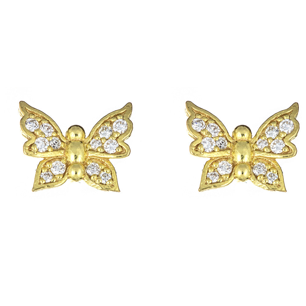 Small Butterfly Diamond Earrings