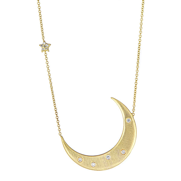 Crescent Moon & Diamond Star 'Faith' Necklace