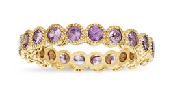 Pink Sapphire Bezel Stack Ring