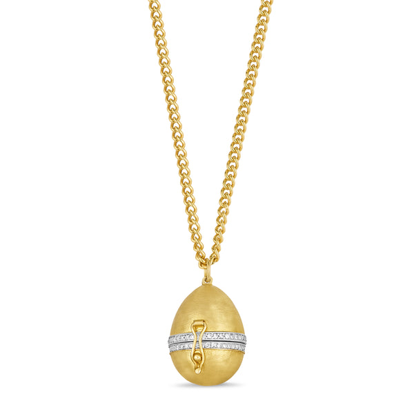 Diamond Band Egg Necklace